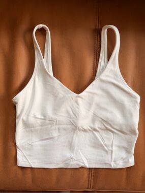 EUC Lululemon Align Crop Tank - 6 White